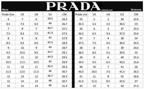 size conversion mens prada|prada size in inches.